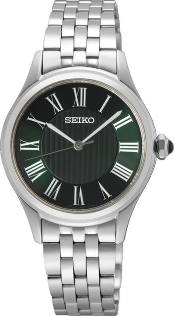 Seiko Armbanduhr, Quarz, Edelstahl, Schwarz, 30 mm, Damen - Bild 1