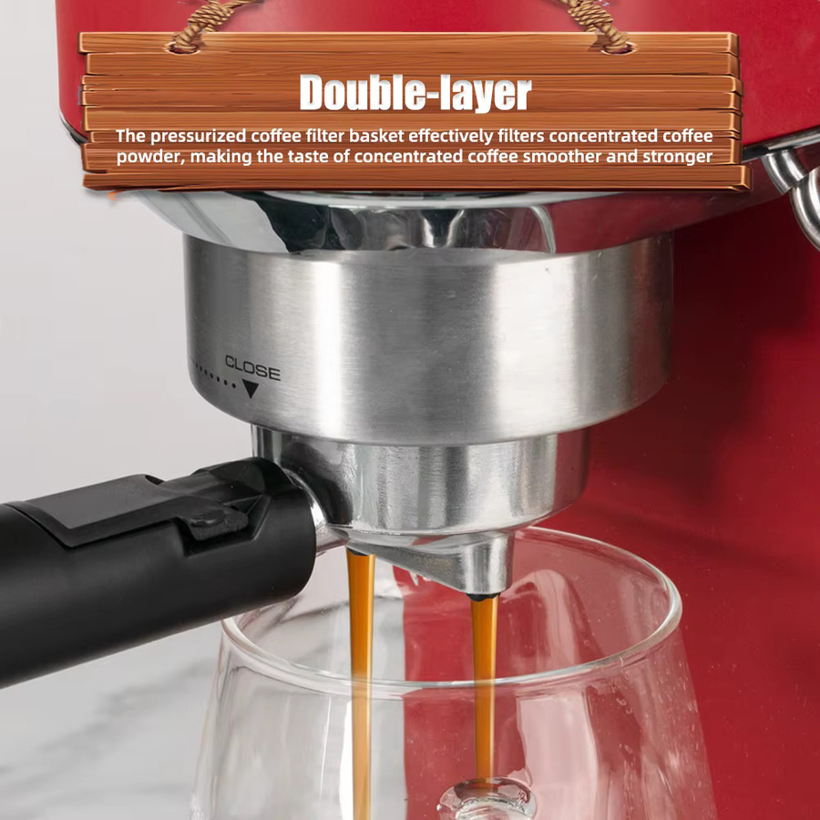 Dalinwell Espresso Siebträger Korb 51 mm, abnehmbarer Kaffeefilter Ersatzkorb, Silber - Bild 3