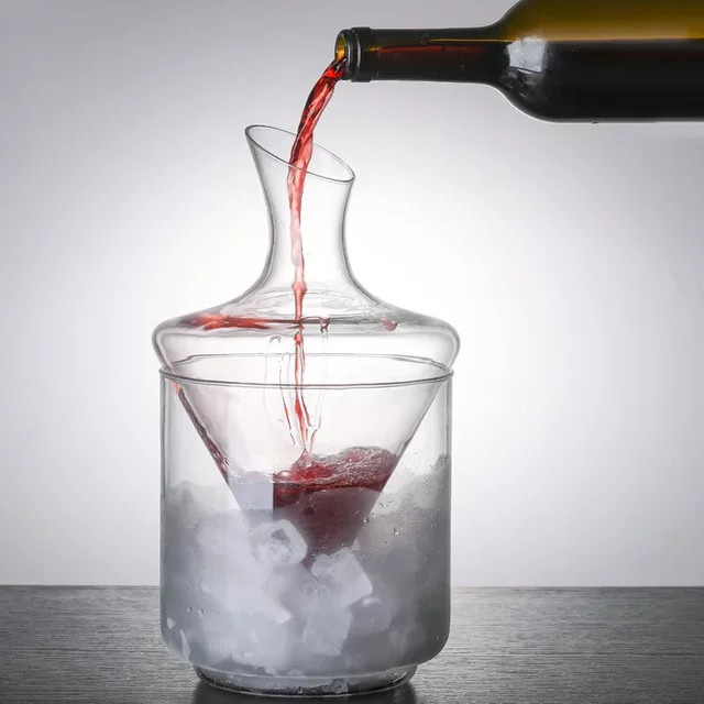 PDQ Kristallglas Dekanter Pyramide in Transparent für Wein und Whisky - Bild 1