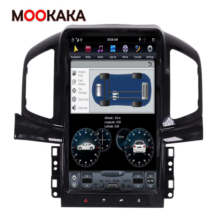 Aotsr Android 13.0 Multimedia Radio mit GPS und 8+128GB Speicher für Chevrolet Captiva, Schwarz - Bild 3