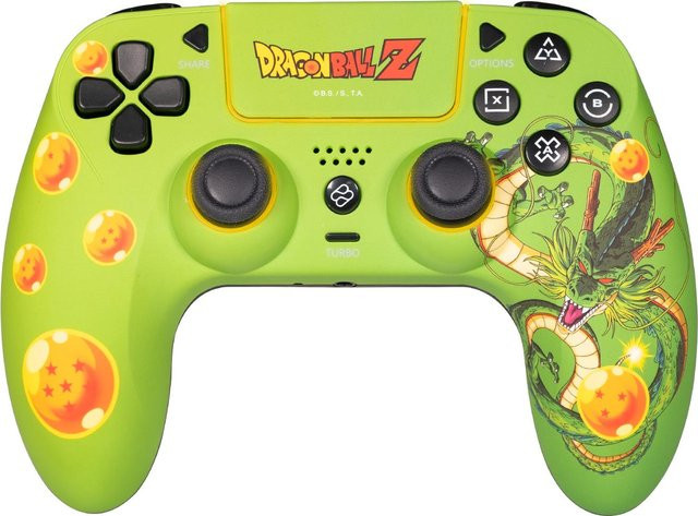FR-TEC DBPS4GP Gaming-Controller Grün-Orange Bluetooth Gamepad für PC und PlayStation 4 - Bild 1