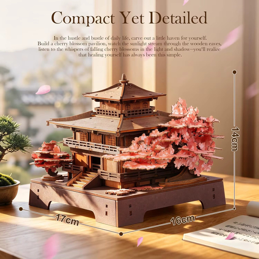 Rolife Sakura-Pavillon, 3D Holzpuzzle, Modellbausatz - Bild 3