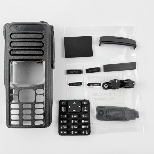 Ersatz Reparatur Kit für Walkie Talkie in Schwarz mit Gehäuse Abdeckung, Lautsprecher und Mikrofon für XPR7550e DGP8550E DP4800E DP4801E Radio - Bild 1