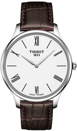 Tissot Armbanduhr, Quarz, Edelstahlgehäuse, 39 mm, Lederarmband, Herren - Bild 1