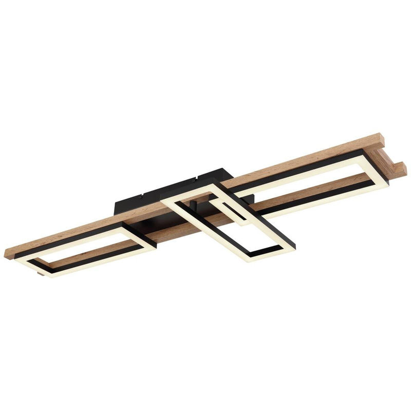 GLOBO LED Pendelleuchte Schwarz Holzoptik dimmbar mit Fernbedienung B/H/L: 13,5 x 11 x 110 cm - Bild 2