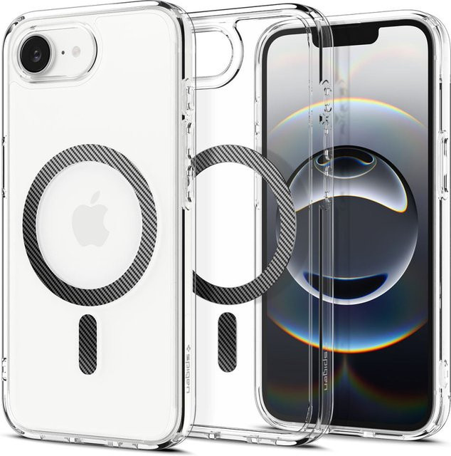 Spigen Ultra Hybrid Carbon MagSafe Schutzhülle für Apple iPhone 17e und iPhone 16e, Transparent - Bild 1