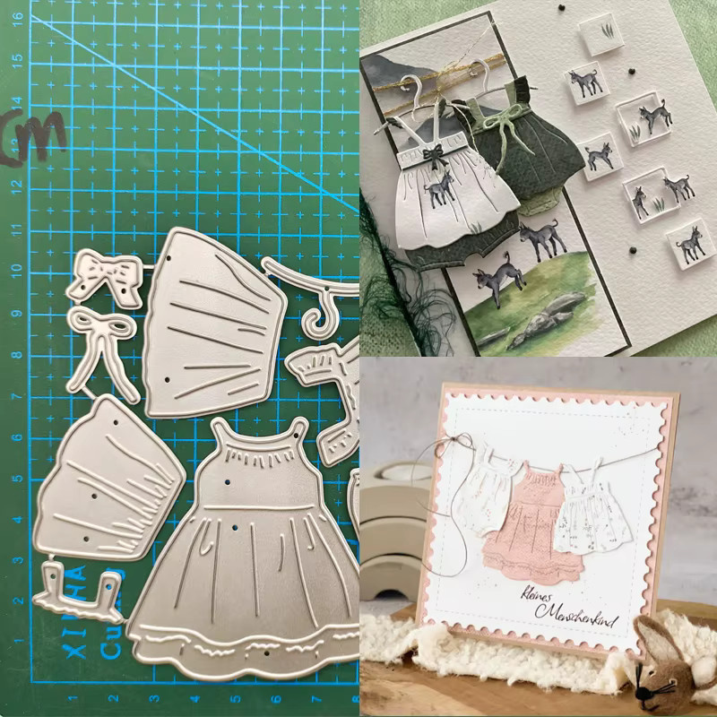 Metall Schneidestempel Schablone mit Katzen-Motiv für DIY Scrapbooking und Bastelarbeiten in Silber - Bild 4