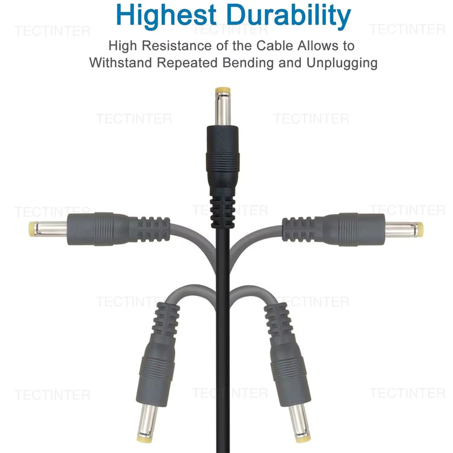 TECTINTER USB zu DC Ladekabel für PlayStation PSP 1000/2000/3000, 5V 1A, Steckergröße 4,0 x 1,7 mm, Schwarz - Bild 3