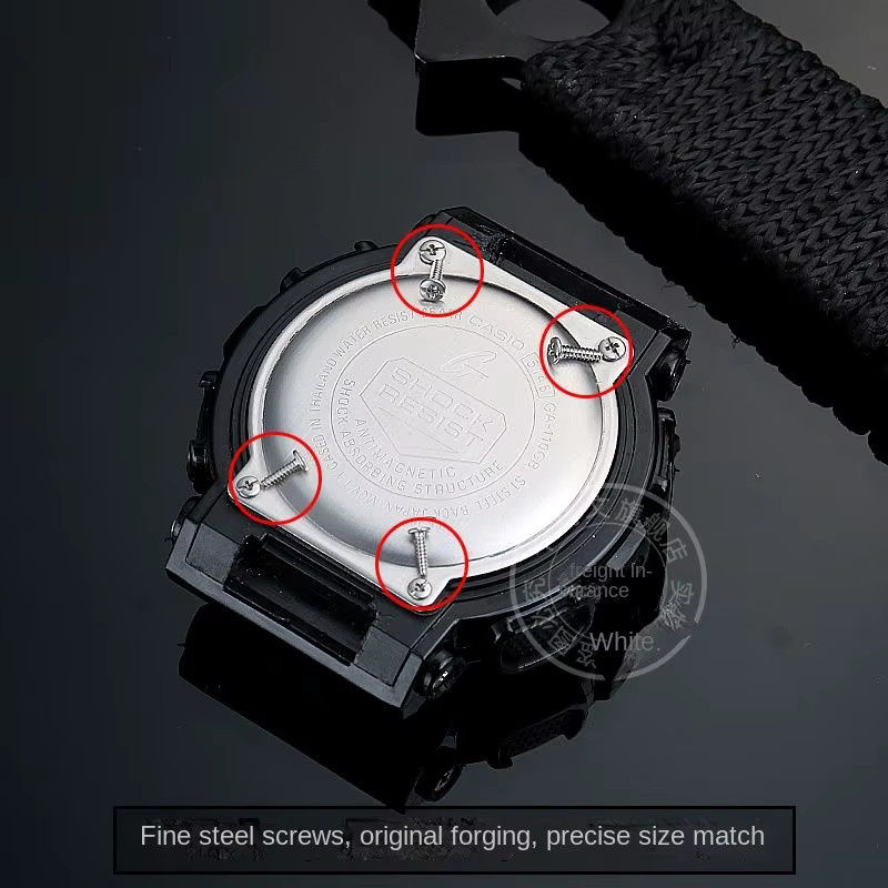 Casio Uhrenschrauben für hintere Abdeckung, Edelstahl, Silber, Unisex - Bild 2