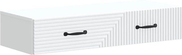 vidaXL Wandmontierter Beistelltisch in Weiß, modernes Design für Wohnzimmer und Flur, B/T/H: 87,5 x 34,5 x 17 cm - Bild 1