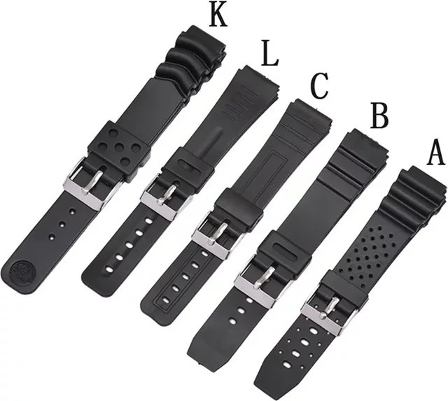 Casio Uhrenarmband Silikon, Schwarz, Herren - Bild 1