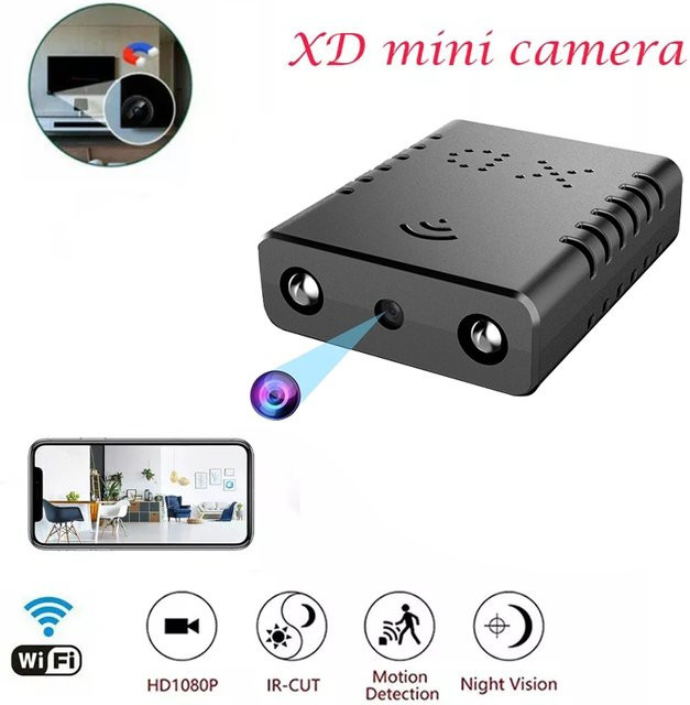 Amzwn XD Mini Kamera HD 1080p Home Security Camcorder mit Nachtsicht, Bewegungserkennung und Video-Sprach-Überwachung in Schwarz - Bild 1