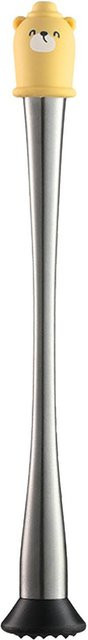 TOMTOP JMS Professioneller Stößel aus Edelstahl mit ergonomischem Griff in Gelb, Höhe: 30 cm - Bild 1