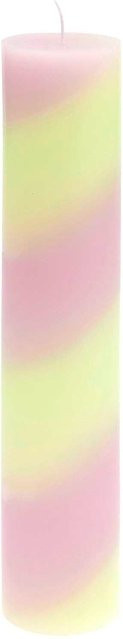 Rico Design Stabkerze diagonal gestreift in Dunkle Beere/Mint - Bild 1