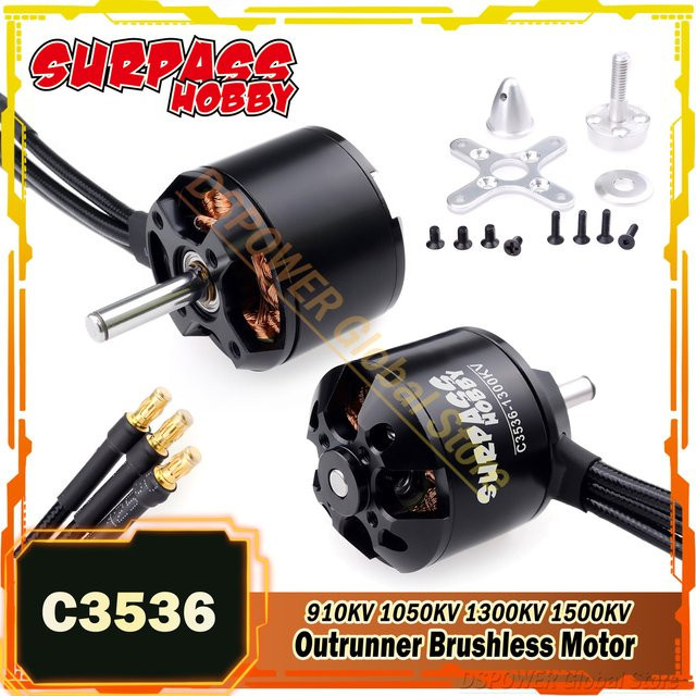 SURPASS HOBBY 3536 Outrunner Bürstenloser Motor, Metall, Schwarz - Bild 1