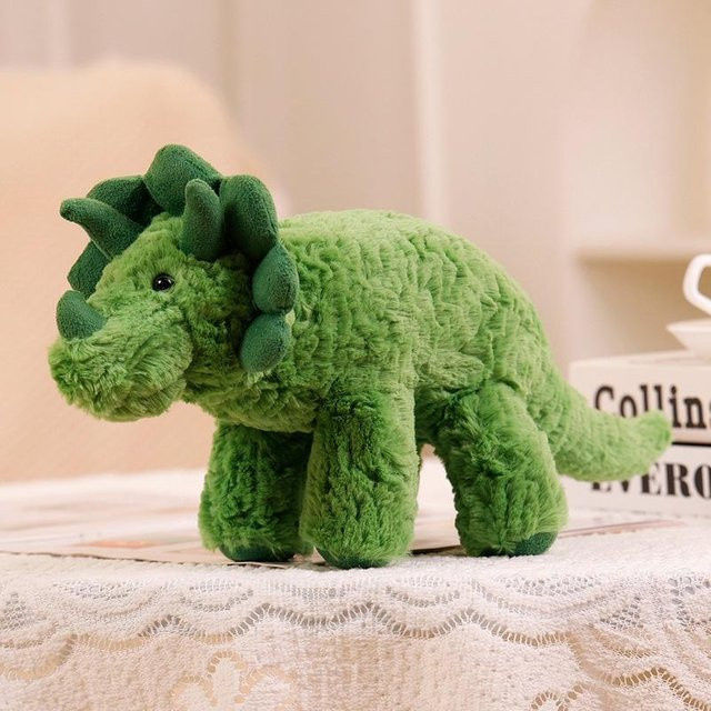 Lamm Puppe Plüschtier, Dinosaurier, Triceratops, beige - Bild 1