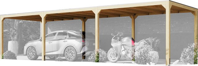 Karibu Pavillon CUBUS aus Massivholz in Braun B/T/H: 320 x 934 cm - Bild 1