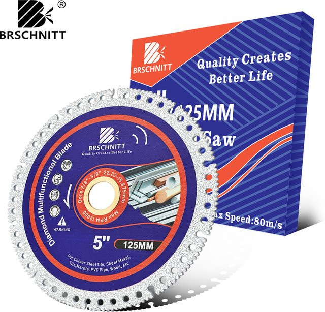 BRSCHNITT Hartmetall-Kreissägeblatt zum Schneiden von Holz, Kunststoff und Gummi, Farbe: Silber, Durchmesser: 75 mm - Bild 1
