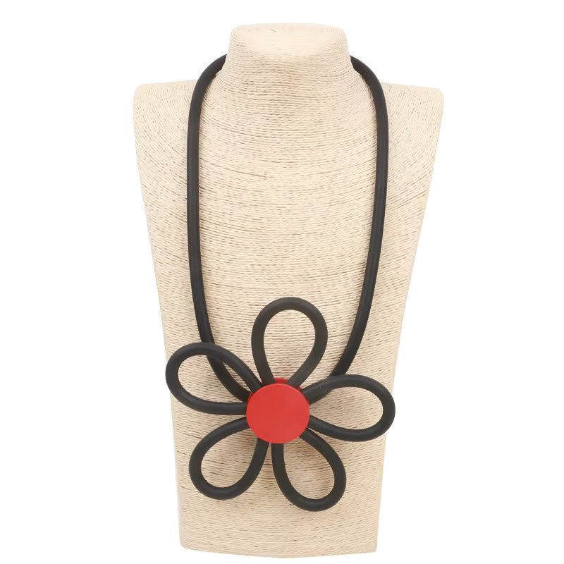 UKEBAY Halskette, Blumen, Schwarz, Damen - Bild 2