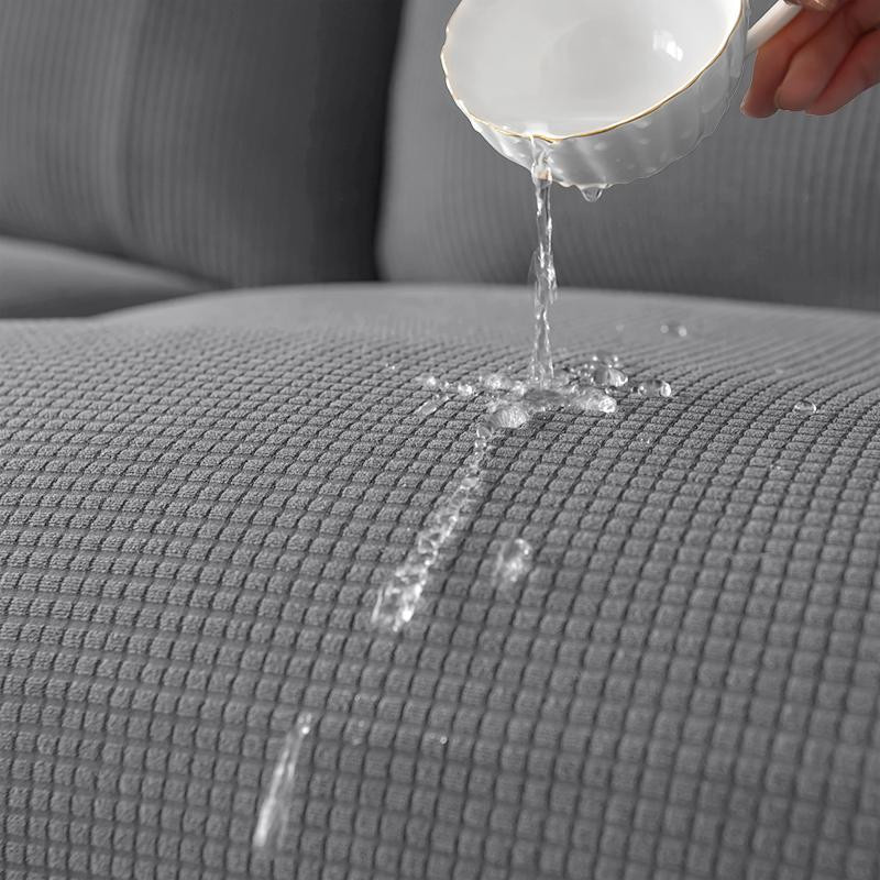 Levivel Wasserdichter und elastischer Sofabezug aus Polyester, armloser Stretch-Couchbezug für dein Wohnzimmer, Breite: 120 cm bis 155 cm - Bild 3