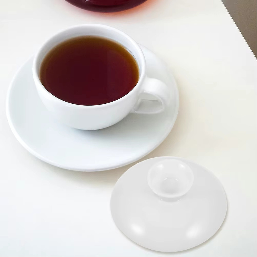 Wiederverwendbarer Keramik-Teetassendeckel von ROSENICE in Weiß, 8,89 cm Durchmesser - Bild 2