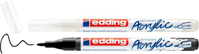 edding 5500 Acrylmarker Extra Fein 2er-Set in Schwarz und Weiß - Bild 1