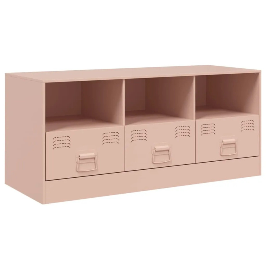 vidaXL TV-Schrank aus Stahl in Rosa, modern und matt - Bild 2