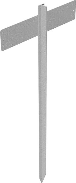 Schake Einschlagstab T-Profil für Parkplatzbeschilderung, feuerverzinkt, grau, B/T/H: 52,0 x 4,0 x 120,0 cm - Bild 1