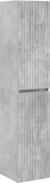 vidaXL Wandmontierter Badezimmerschrank in Betongrau mit Schranktüren, B/T/H: 33 x 34,5 x 160 cm - Bild 1