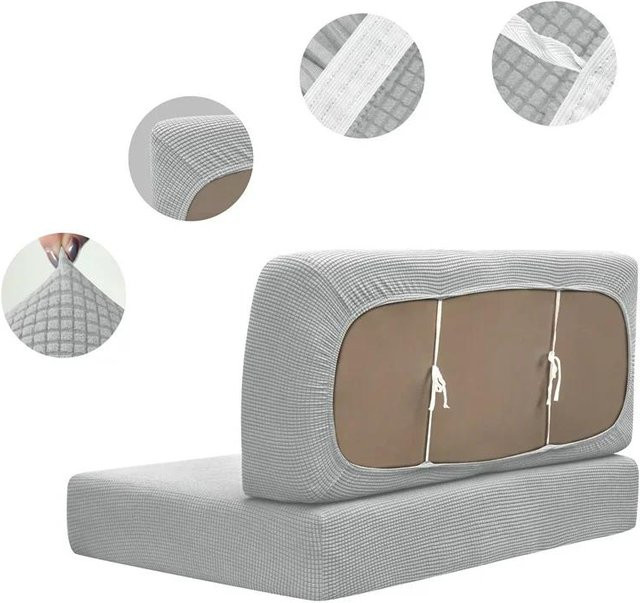 Wohnmobil Essecke Kissenbezüge aus Jacquard Stretch, Waschbare Sitzbezüge für Zweisitzer Sitzbänke im Camper, 1 Set von Household supplies MH - Bild 1