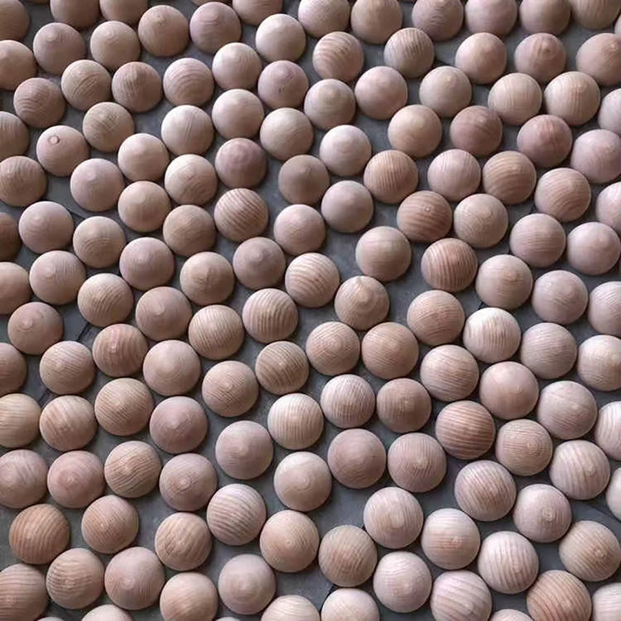 Runde Buchenholz Kugeln in Beige für DIY Dekoration und Bastelarbeiten - Bild 3