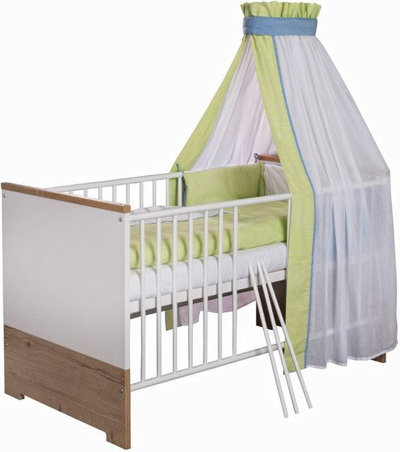 Schardt Eco Plus Kombi-Kinderbett aus Massivholz in Buche, Weiß lackiert - Bild 1