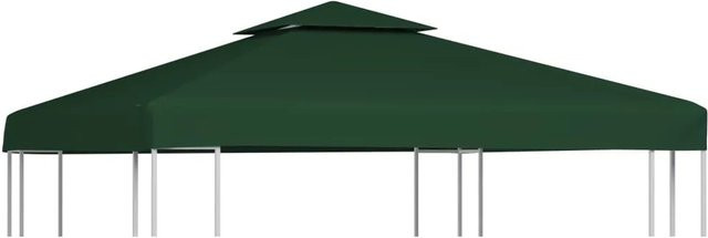 vidaXL Pavillon-Ersatzdach aus Polyester in Grün, B x T: 3 x 3 m - Bild 1