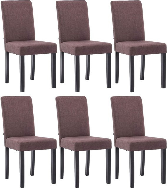 6er Set Esszimmerstühle Ina von CLP mit Stoffbezug und Holzgestell in modernem Design - Bild 1