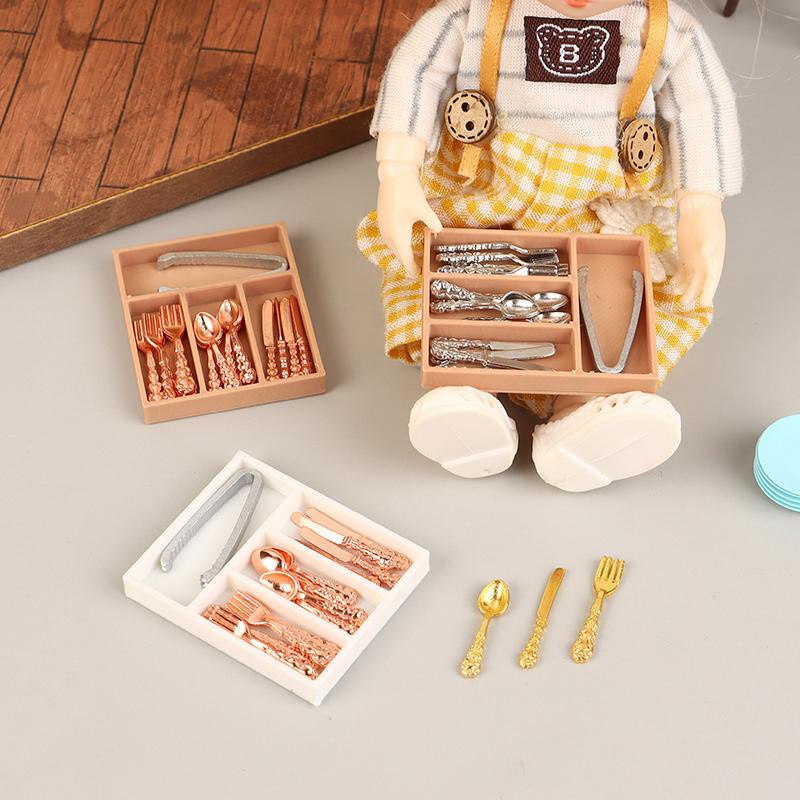 Yiran toy 1 Puppenhaus Küchenutensilien Zubehör mit Aufbewahrungsbox - Bild 3