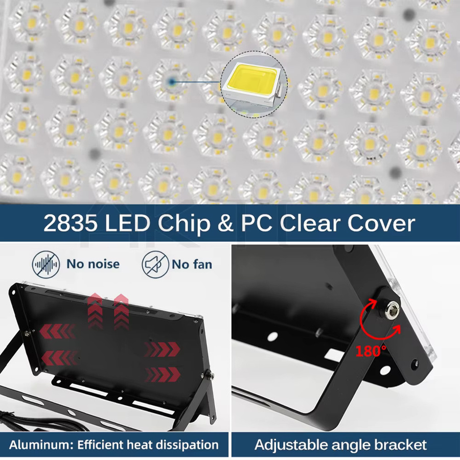 ankatec LED Outdoor Flutlicht Strahler 50W 12V DC in Schwarz mit 3000K Warmweiß für Garten und Batteriebetrieb - Bild 5