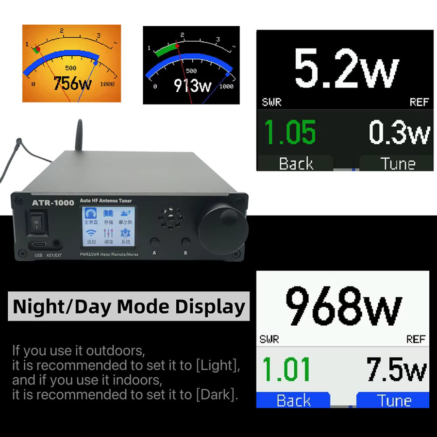 Surecom ATR-1000 Automatischer Antennentuner 1000W 1,8-30MHz in Schwarz für YAESU ICOM Kenwood Funkgeräte - Bild 3