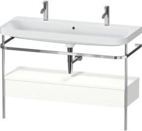 Duravit Möbelwaschtisch-Kombi Happy D.2 Plus in Weiß mit 1 Waschloch und 1 Schublade, B: 117,5 cm, T: 49 cm - Bild 1