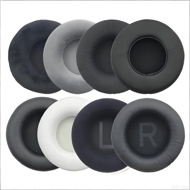 Premium Protein-Leder Ohrpolster in Schwarz für JBL Synchros E50 E50BT S500 S700 kabellose Kopfhörer - Bild 1