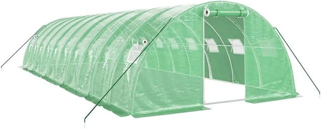 Furnicato Gewächshaus mit Stahlrahmen in Grün, Fläche: 40 m², B/T/H: 10 x 4 x 2 m - Bild 1