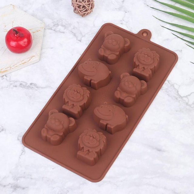 Silikonform Tierformen für Schokolade Seife und Kuchen von xianyi01 in Kaffeebraun - Bild 1