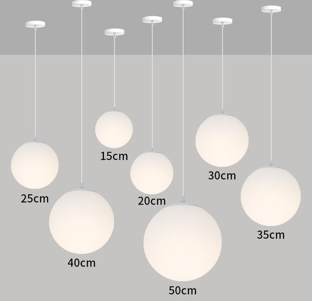 ZIMULONG Pendelleuchte Kugelform in Weiß, moderne Acryl-Ball-Hängeleuchte mit E27 Fassung, Durchmesser: 25,0 cm - Bild 1