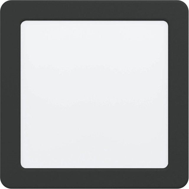 Eglo LED-Einbauspot Fueva 5 Schwarz Quadratisch 4.000K B/T: 16,6 x 16,6 cm - Bild 1