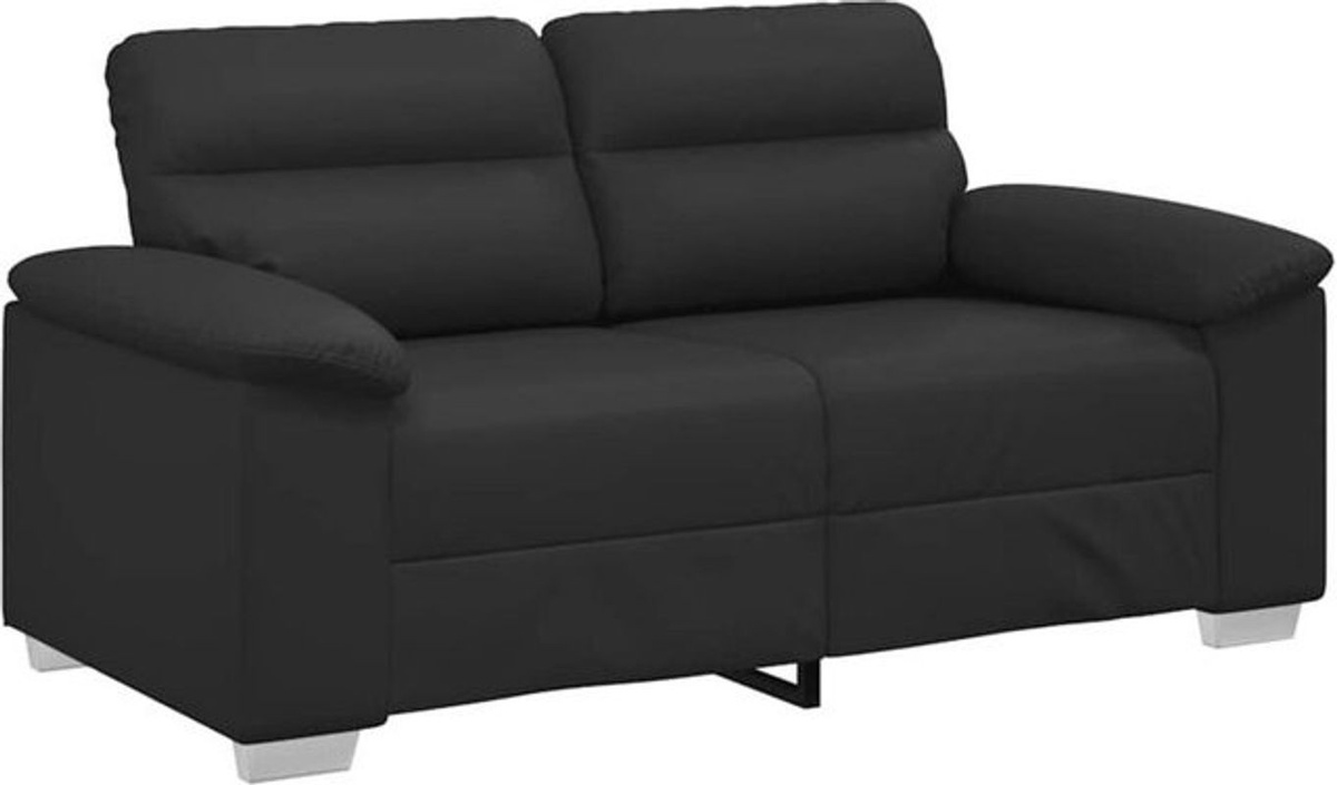 Vidaxl 2-Sitzer-Sofa in Schwarz aus Kunstleder mit Metallgestell, Breite: 160 cm, Höhe: 81 cm, Tiefe: 84 cm - Bild 1