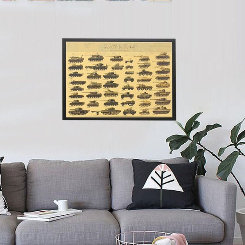 Jewelryheaven02 Retro Kraftpapier Wandaufkleber in Braun und Beige für Bar und Café im Vintage-Stil - Bild 1