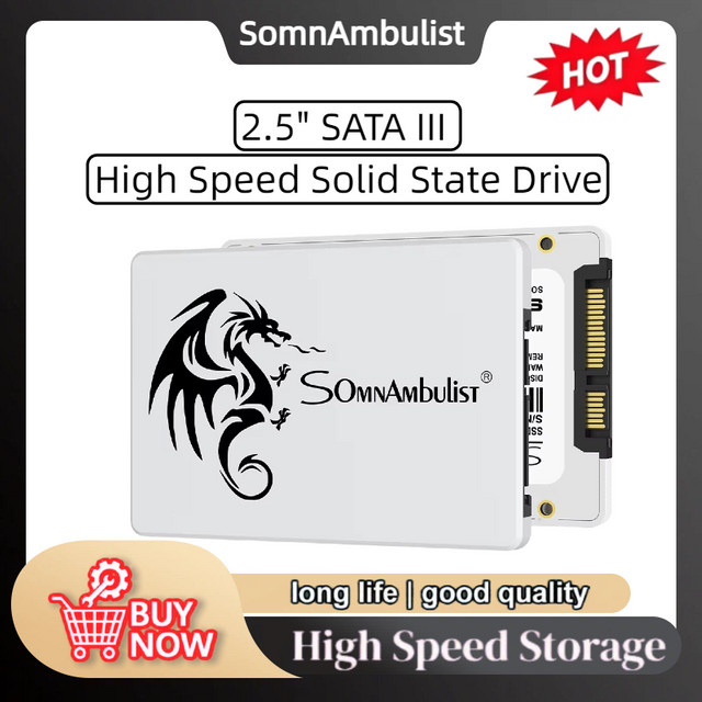 SomnAmbulist SSD 2,5 Zoll SATA3 Solid State Drive für Laptop und Desktop - Bild 1