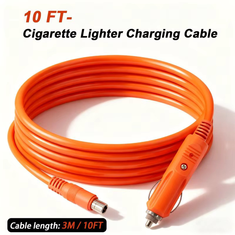 MOPHE Ladekabel für Jackery Explorer 1000Pro 2000Pro 3000Pro DC8020 14AWG Zigarettenanzünder-Stromkabel 3m in Orange - Bild 3