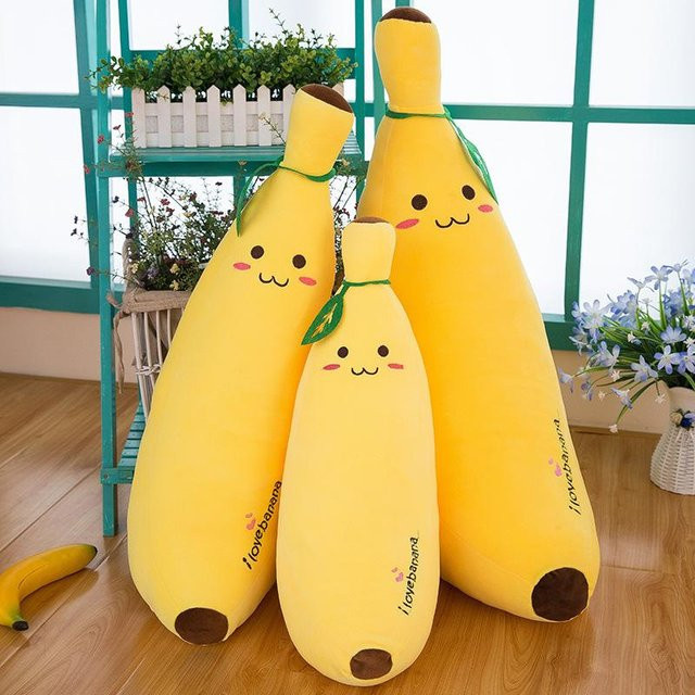 Joyful toys Bananen-Dekokissen, Stoffpuppen-Schlafkissen, 70cm - Bild 1