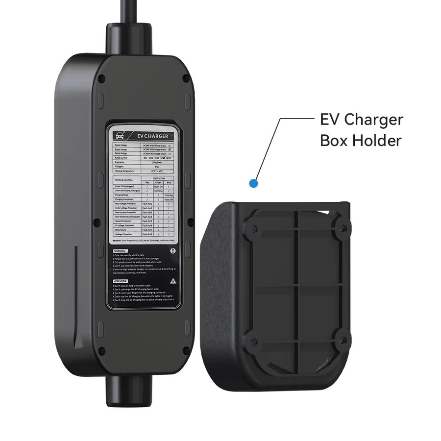Khons Tragbares EV-Ladegerät Typ2 mit APP-Steuerung, 11KW 16A 3-Phasen EVSE-Ladebox, 5m TPU-Kabel, Schwarz - Bild 5