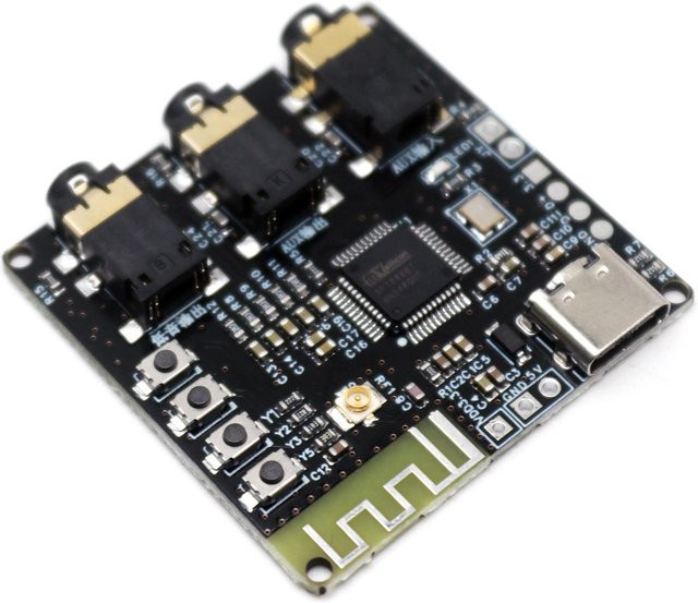 DykbRadio Bluetooth 5.3 DSP Tuning Board BP1048b1 Sound Card mit EQ40 TWS DIY Audio AUX Stereo Preamp und USB-C Anschluss in Schwarz - Bild 1